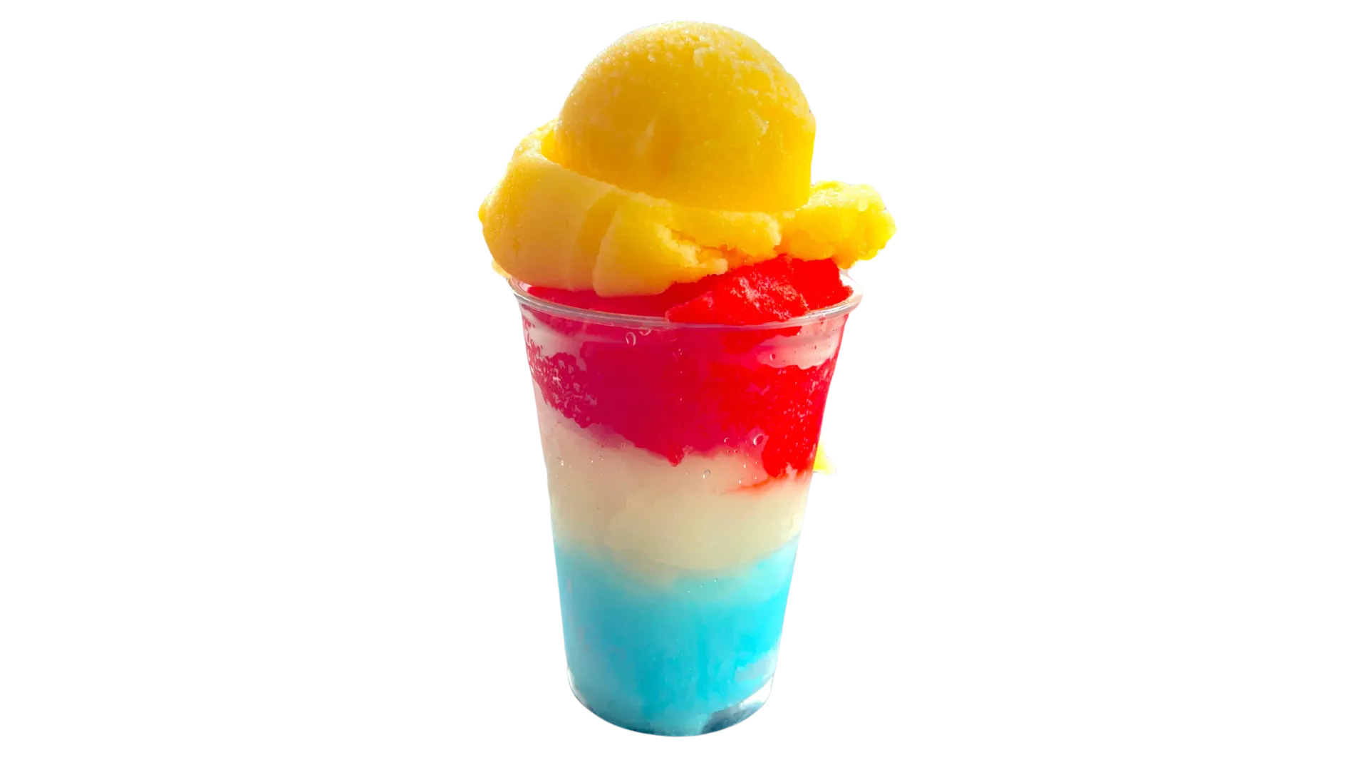 Colorful layered frozen dessert